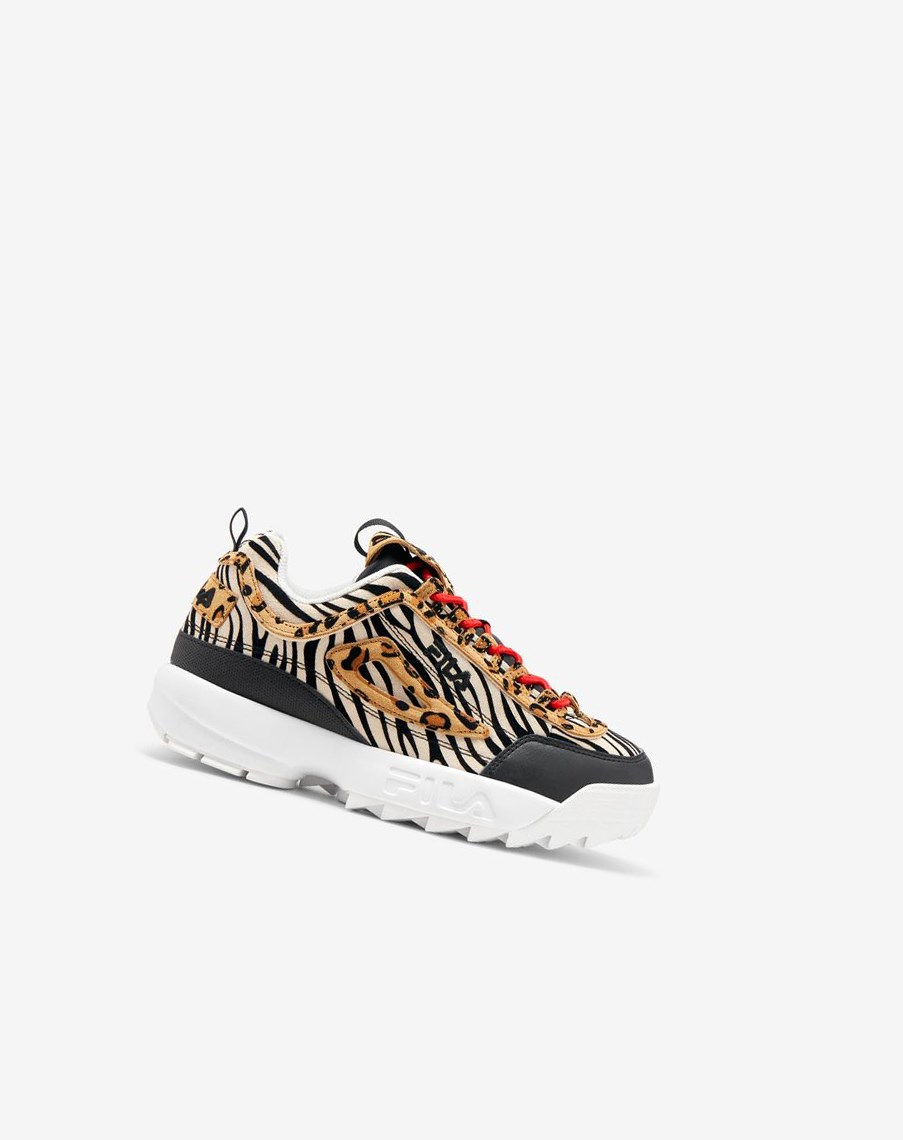 Fila Disruptor 2 Animal Sneakers Czarne Białe | DYXWS-7439