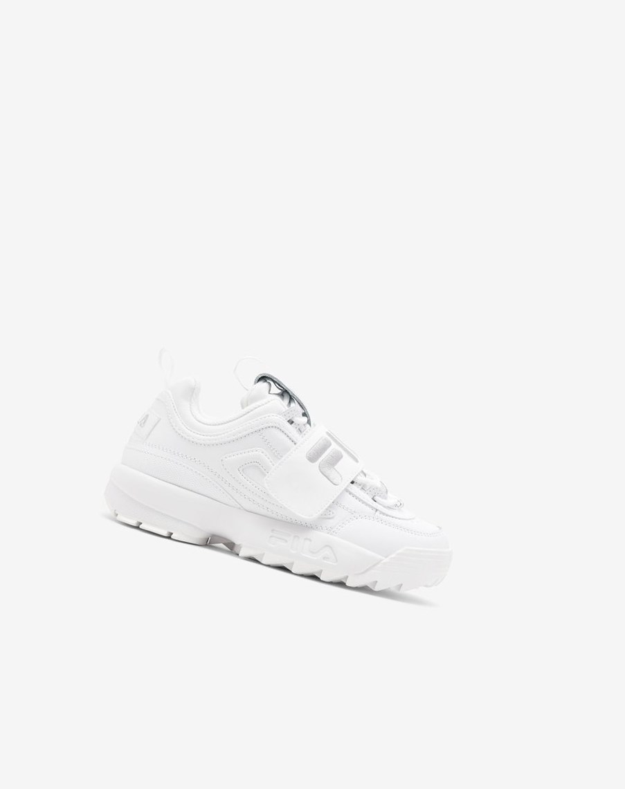 Fila Disruptor 2 Applique Sneakers Białe Srebrne Białe | AYWSF-9538