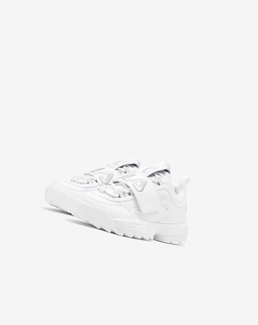 Fila Disruptor 2 Applique Sneakers Białe Srebrne Białe | CVEGH-2405