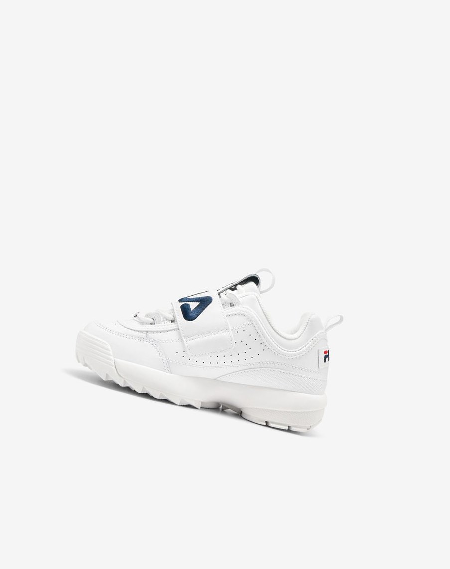 Fila Disruptor 2 Applique Sneakers Białe Granatowe Czerwone | UOZFY-6794