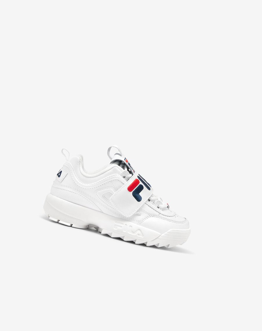 Fila Disruptor 2 Applique Sneakers Białe Granatowe Czerwone | UOZFY-6794