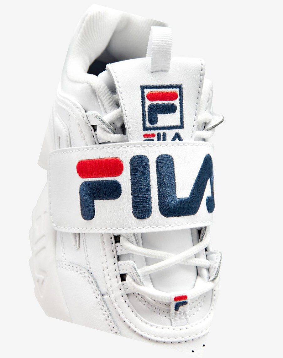 Fila Disruptor 2 Applique Sneakers Białe Granatowe Czerwone | ZEGYH-7094