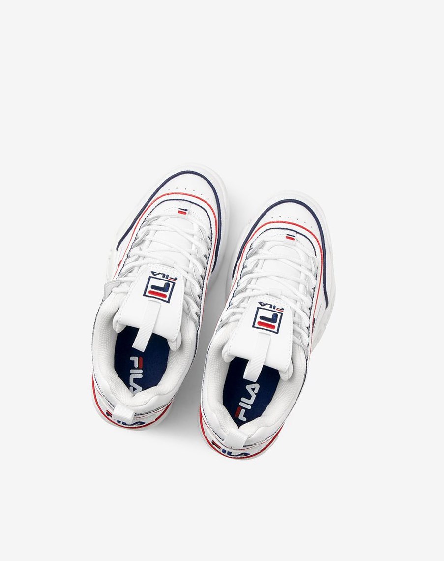 Fila Disruptor 2 Contrast Piping Sneakers Białe Granatowe Czerwone | FEKXV-0743