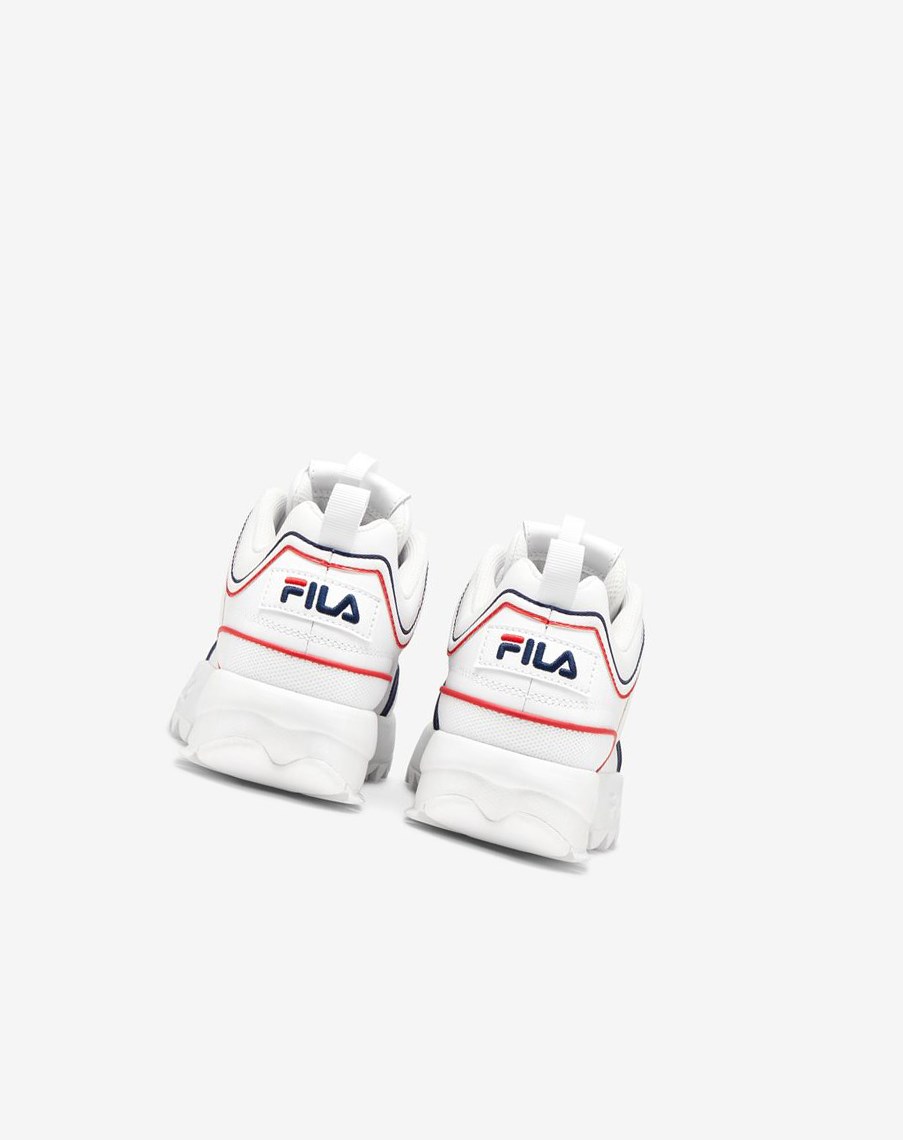 Fila Disruptor 2 Contrast Piping Sneakers Białe Granatowe Czerwone | FEKXV-0743