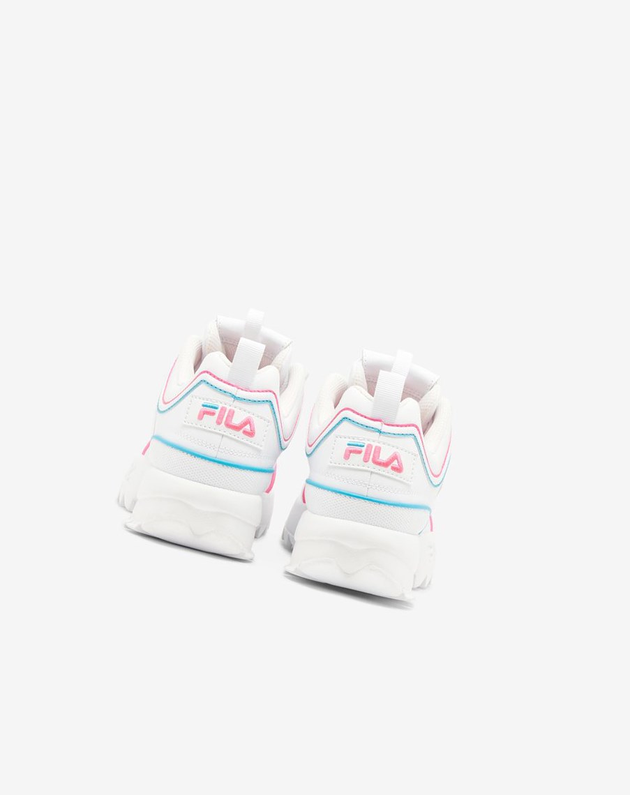 Fila Disruptor 2 Contrast Piping Sneakers Białe Różowe Niebieskie | MROXZ-5312