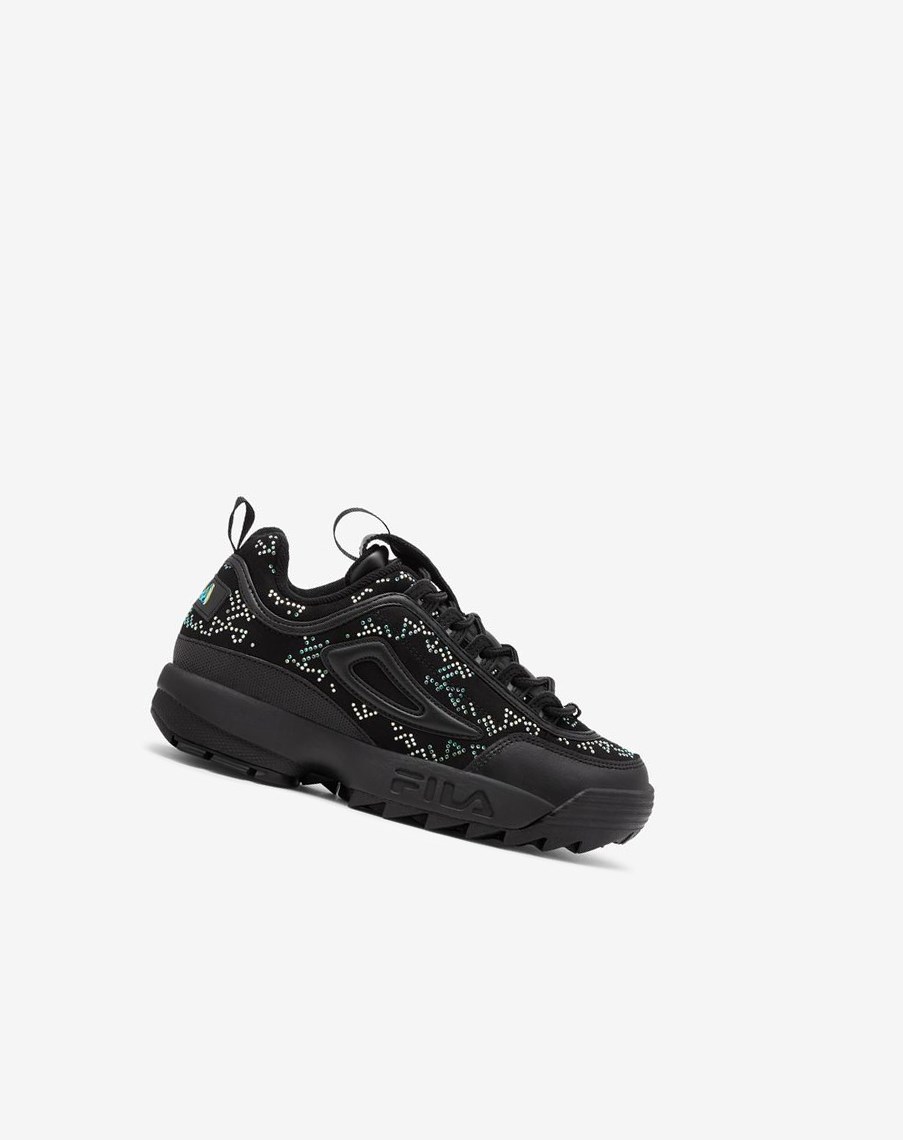 Fila Disruptor 2 Diamante Sneakers Blk/Blk/Irid | UZTAK-7108