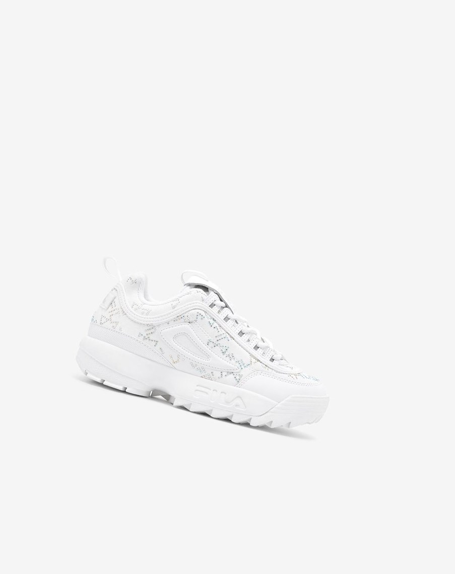 Fila Disruptor 2 Diamante Sneakers Wht/Wht/Irid | NUKPW-8012