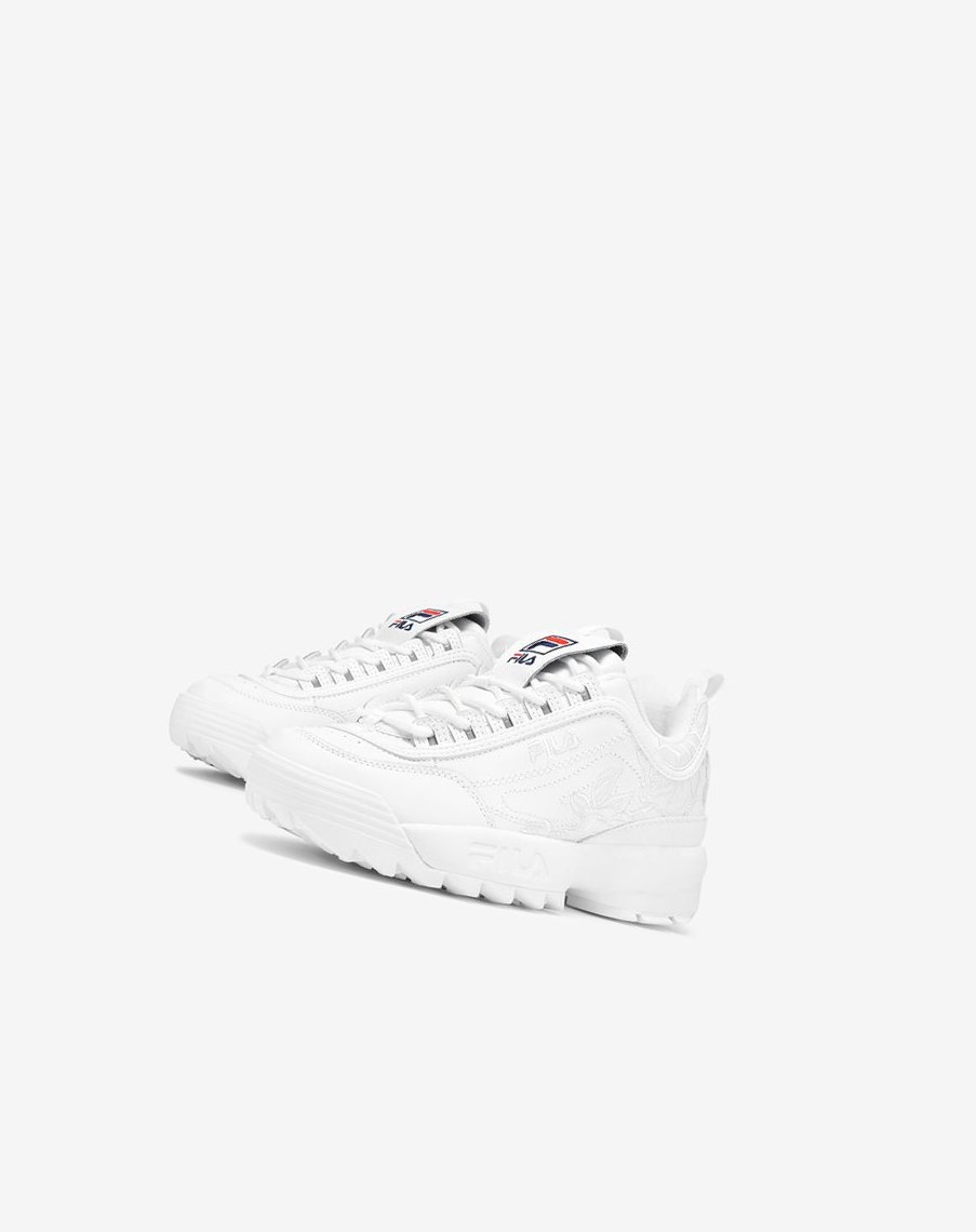 Fila Disruptor 2 Embroidery Sneakers Wht/Fnvy/Fred | KERZD-4063