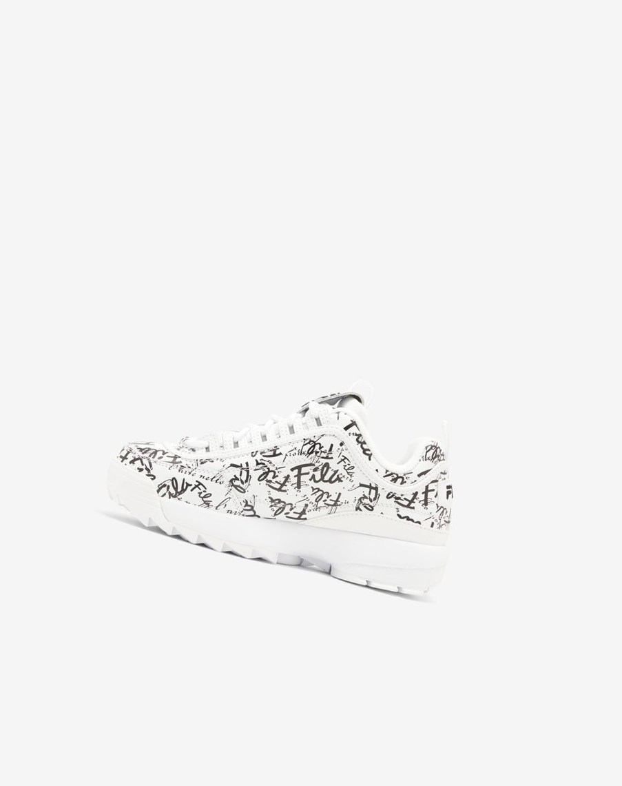 Fila Disruptor 2 Graffiti Sneakers Białe Czarne Białe | VJPKX-5862