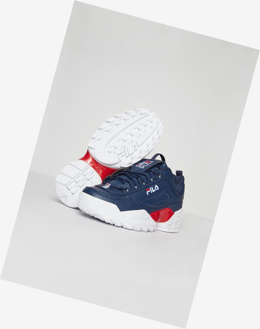 Fila Disruptor 2 Lab Sneakers Granatowe Białe Czerwone | JBFQM-5681