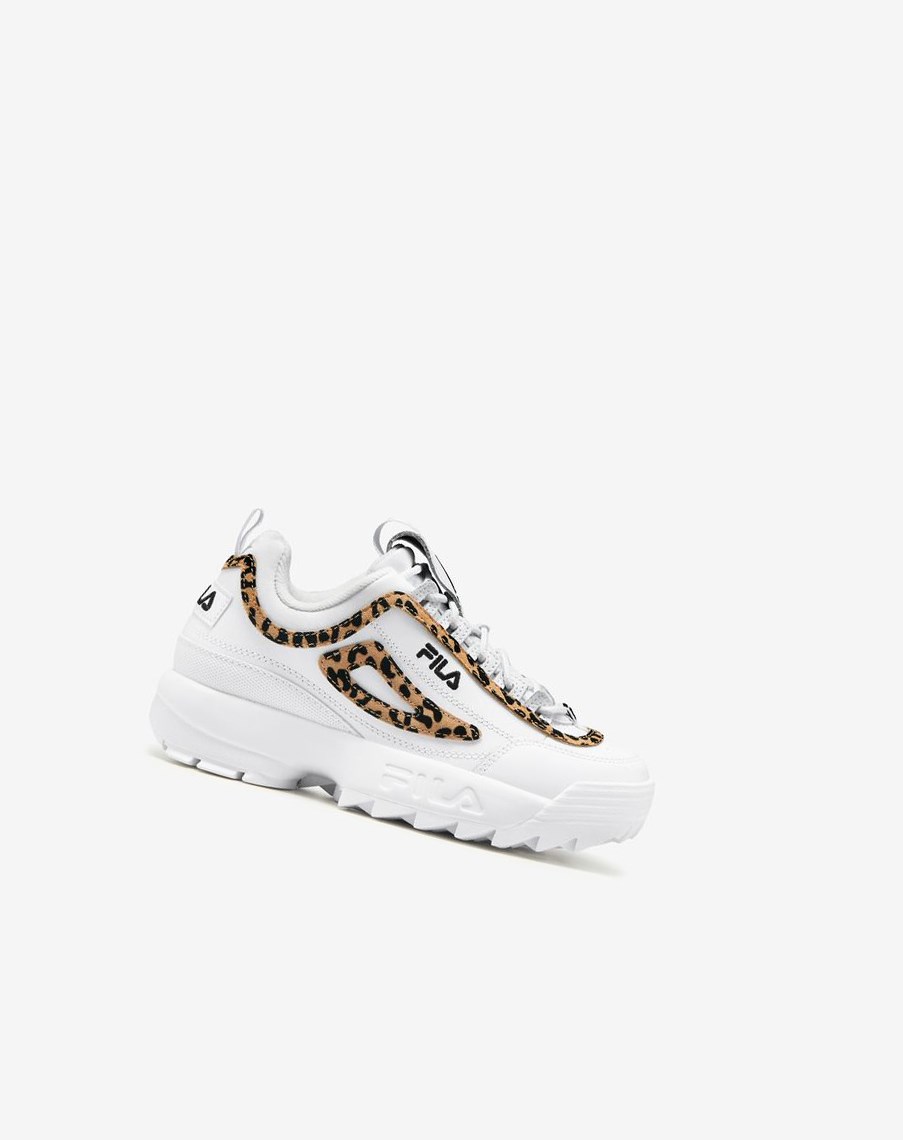 Fila Disruptor 2 Leopard Sneakers Białe Czarne Białe | IJDRE-3528