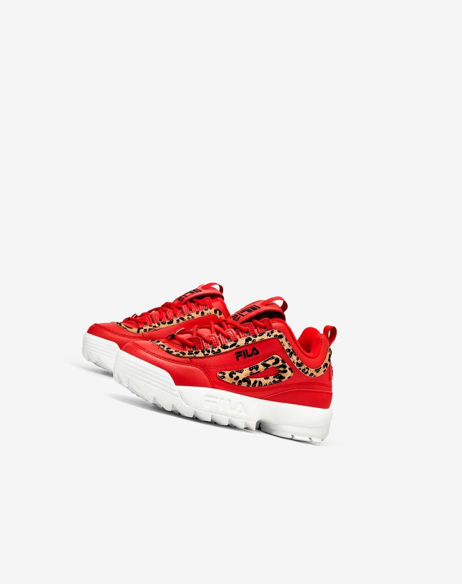 Fila Disruptor 2 Leopard Sneakers Czerwone Czarne Białe | CYBWA-2890