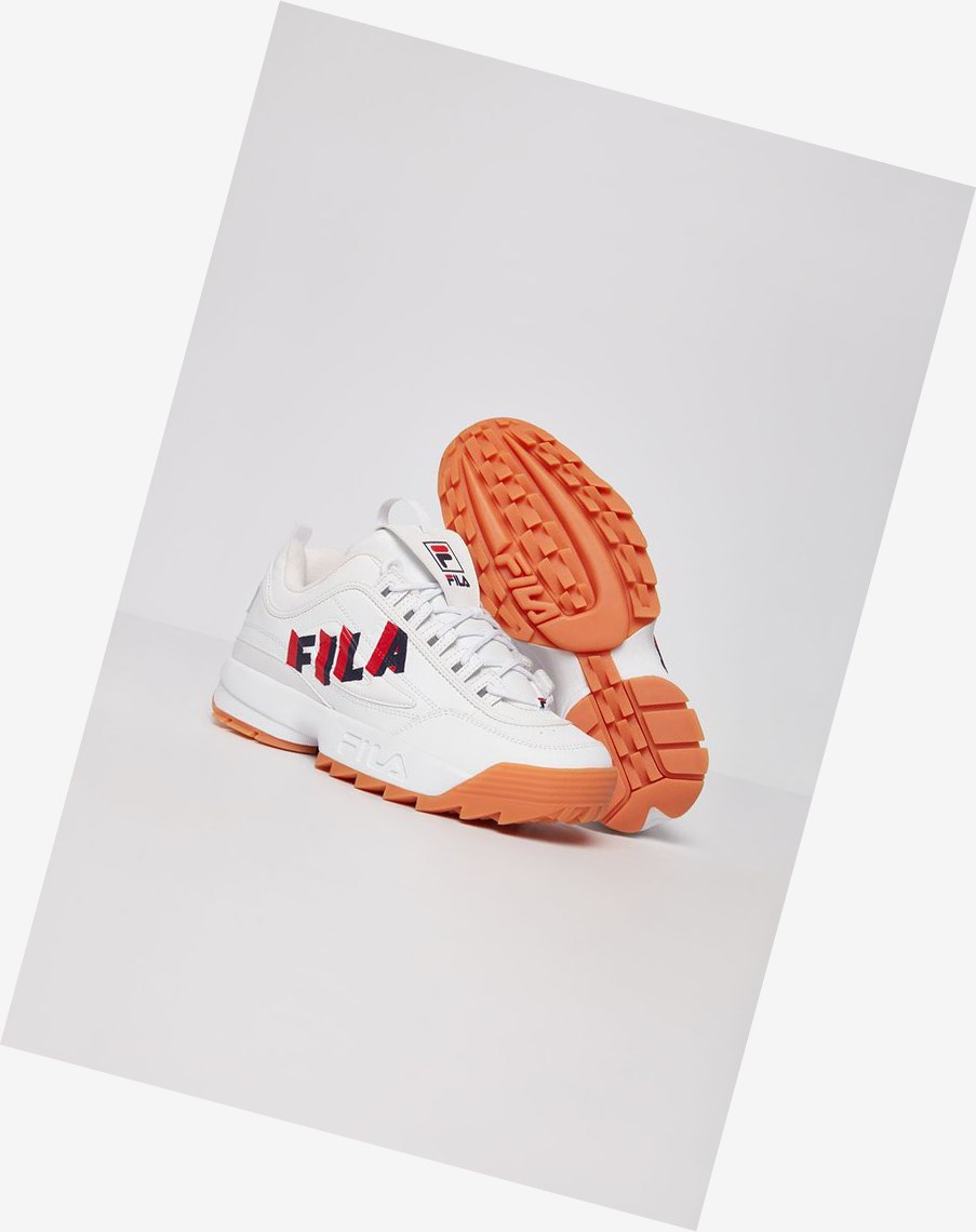 Fila Disruptor 2 Perspective Sneakers Wht/Fnvy/Fred | PLFDM-9041