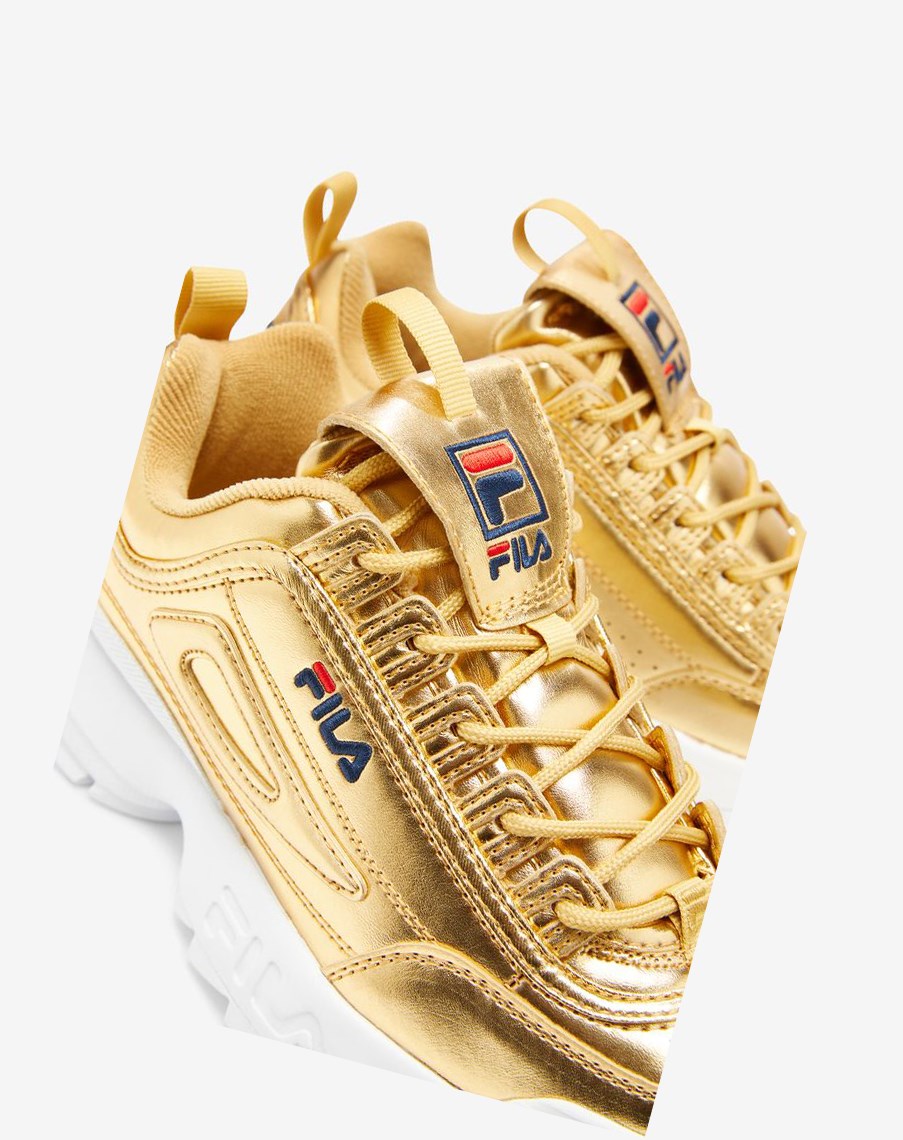 Fila Disruptor 2 Premium Metallic Sneakers Mgld/Mgld/Wht | GYBMK-0679