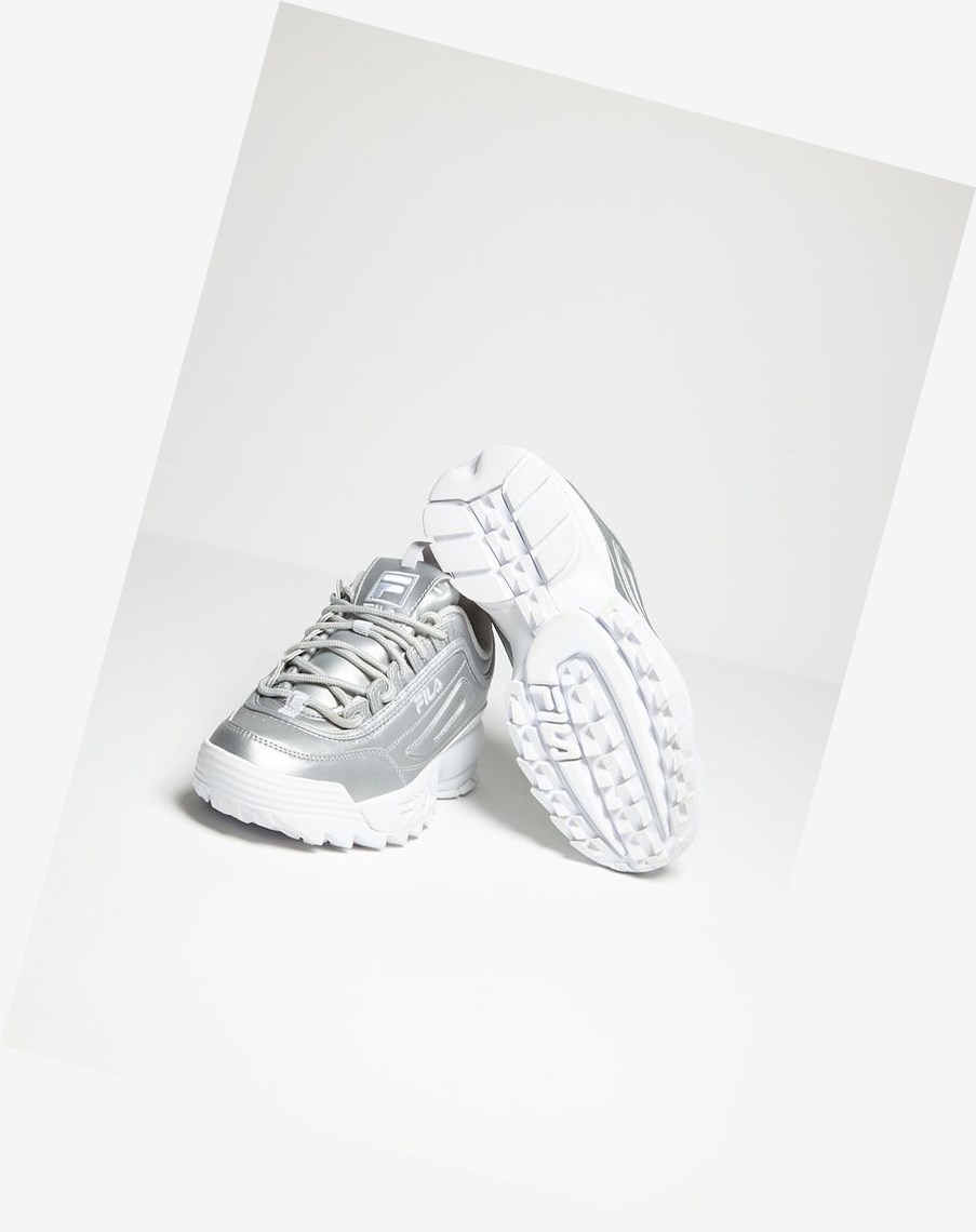 Fila Disruptor 2 Premium Metallic Sneakers Msil/Msil/Wht | HPBRJ-5872