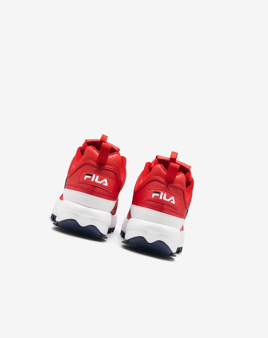 Fila Disruptor 2 Premium Sneakers Czerwone Białe Granatowe | BZITX-7485