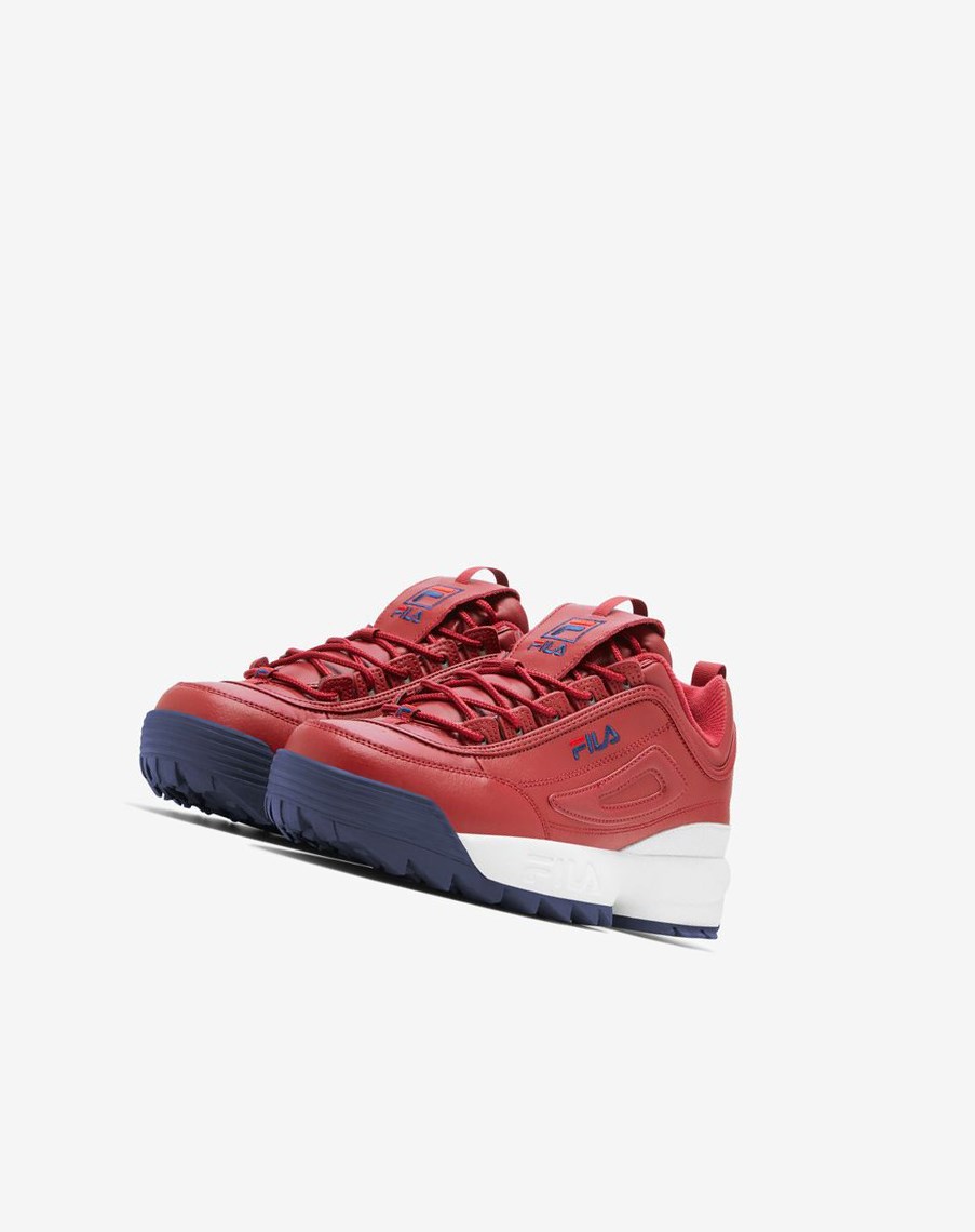 Fila Disruptor 2 Premium Sneakers Czerwone Granatowe Czerwone | THBMV-6385