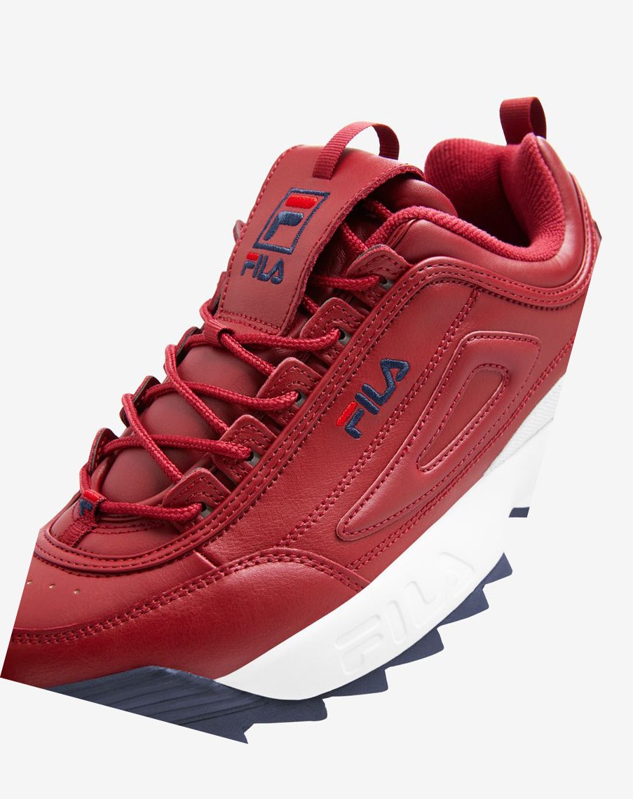 Fila Disruptor 2 Premium Sneakers Czerwone Granatowe Czerwone | UOHVQ-3265