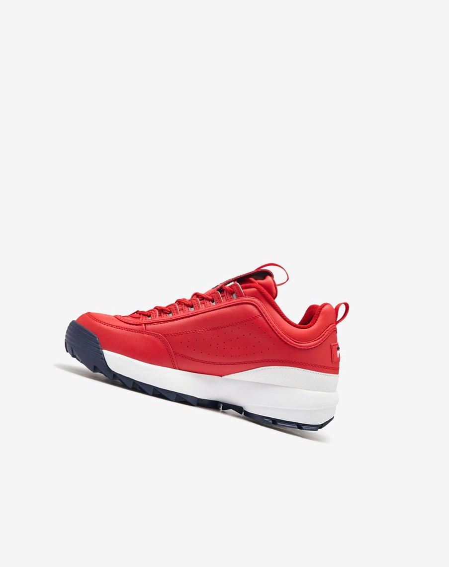 Fila Disruptor 2 Premium Sneakers Czerwone Białe Granatowe | ZRJVD-6054