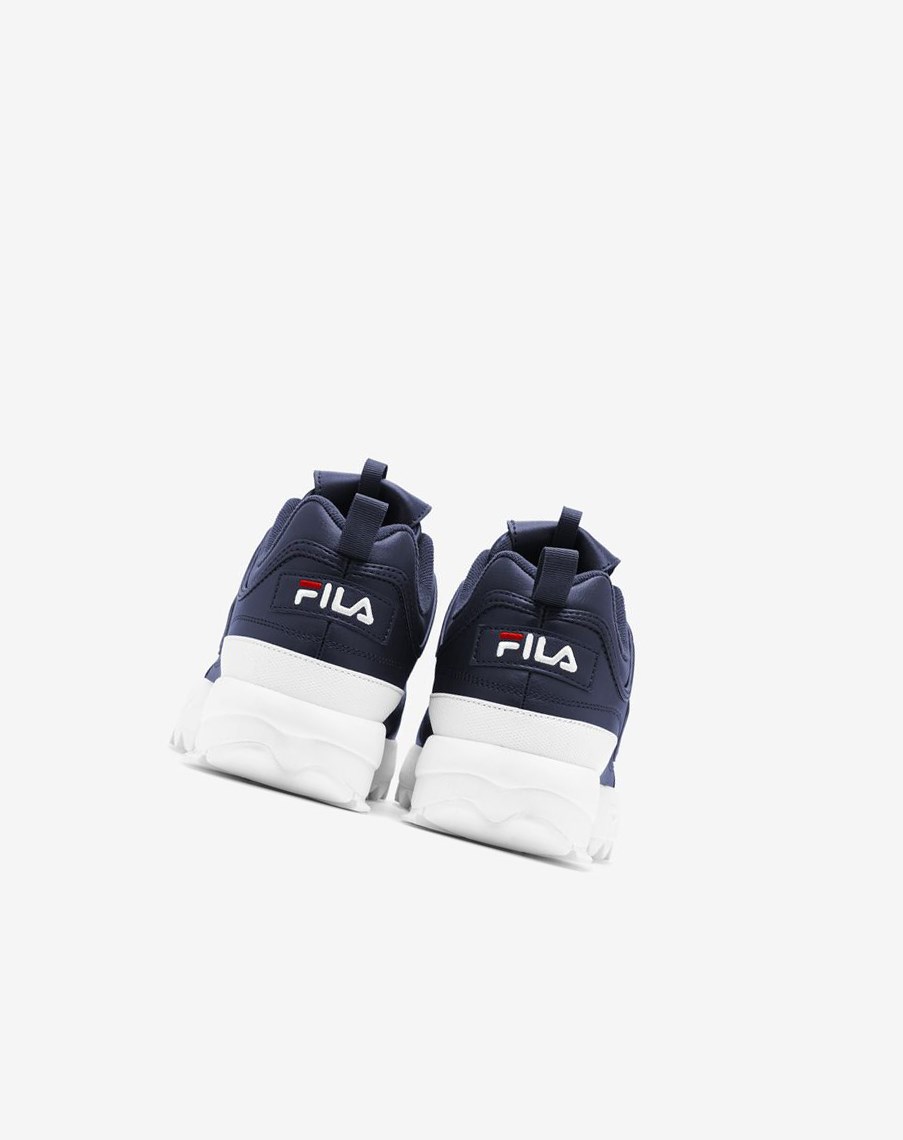 Fila Disruptor 2 Premium Sneakers Granatowe Białe Czerwone | WHPVO-0736