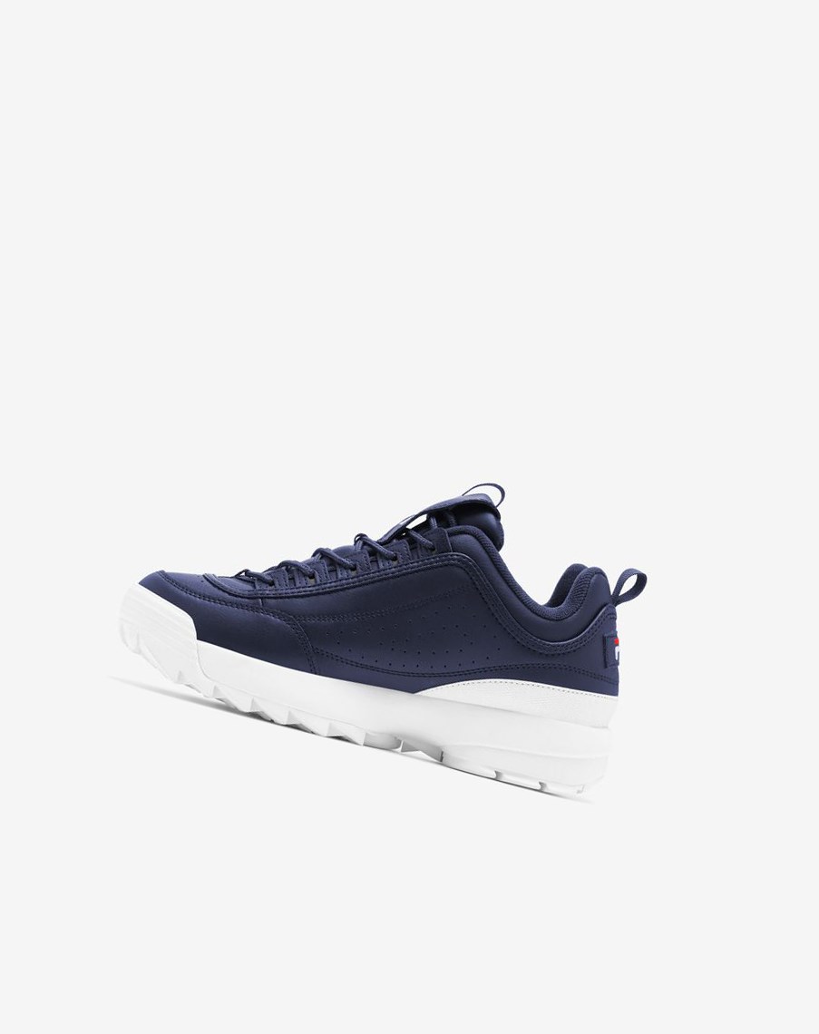 Fila Disruptor 2 Premium Sneakers Granatowe Białe Czerwone | WHPVO-0736