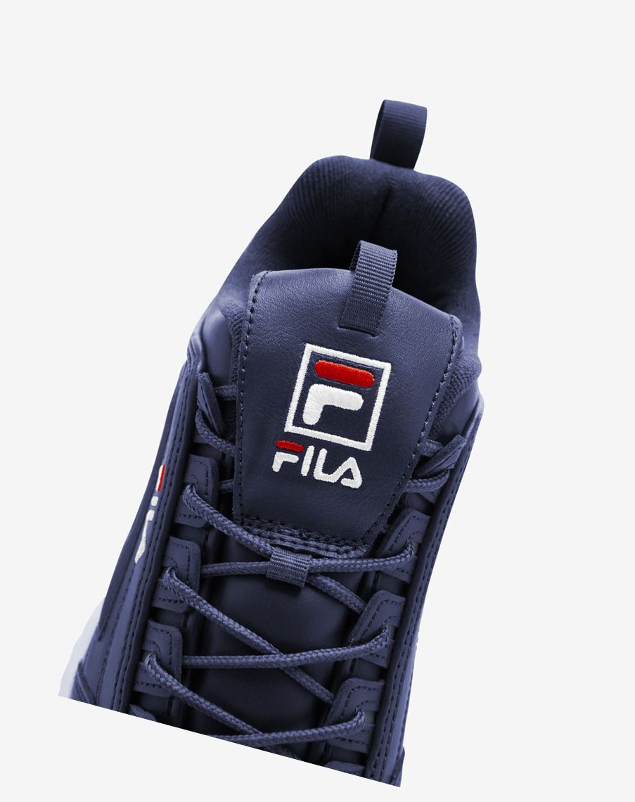 Fila Disruptor 2 Premium Sneakers Granatowe Białe Czerwone | WHPVO-0736