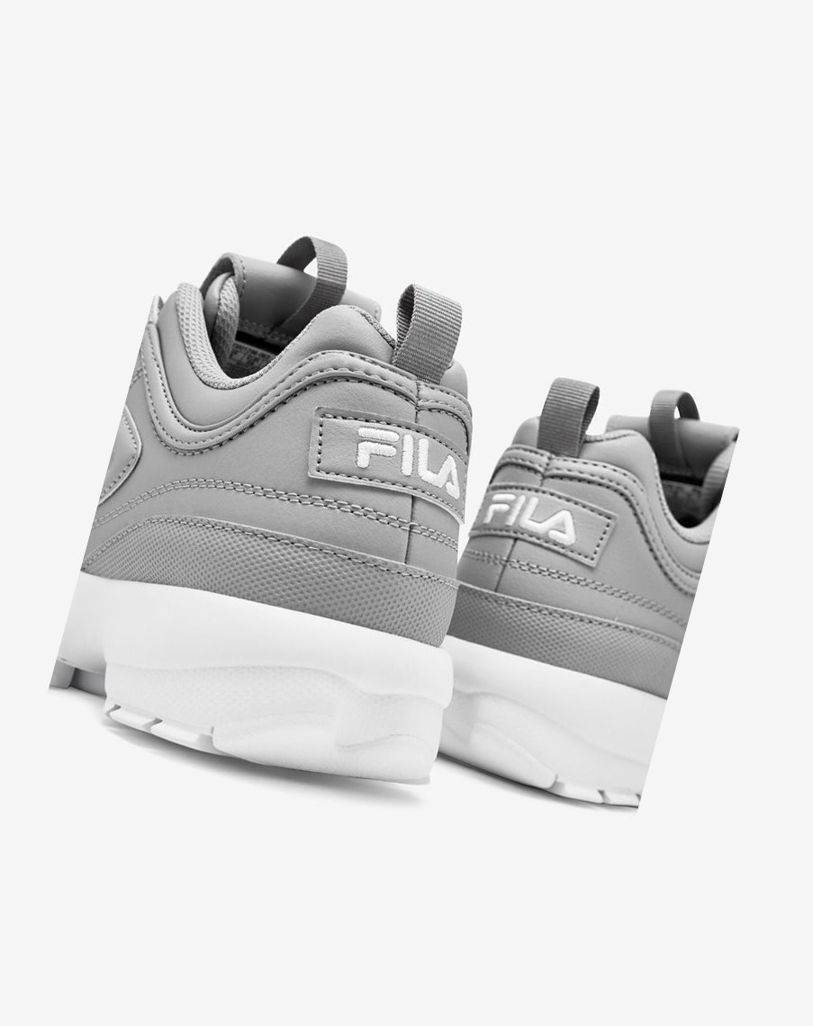 Fila Disruptor 2 Premium Sneakers Srebrne Białe Białe | JSUDN-9312