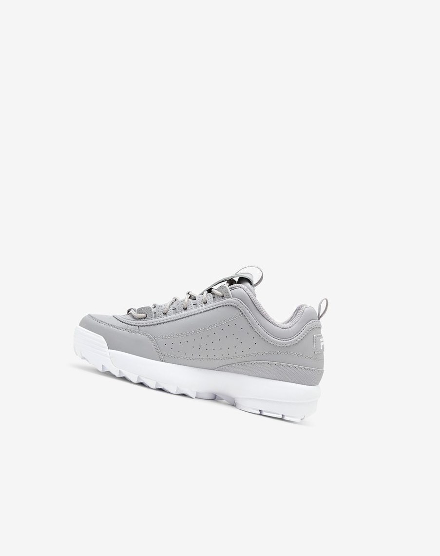 Fila Disruptor 2 Premium Sneakers Srebrne Białe Białe | JSUDN-9312