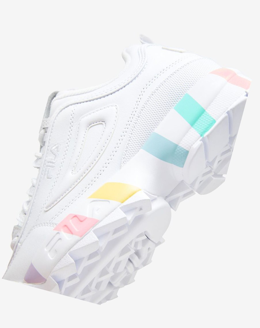 Fila Disruptor 2 Stripe Midsole Sneakers Białe Niebieskie | QTXSD-9023