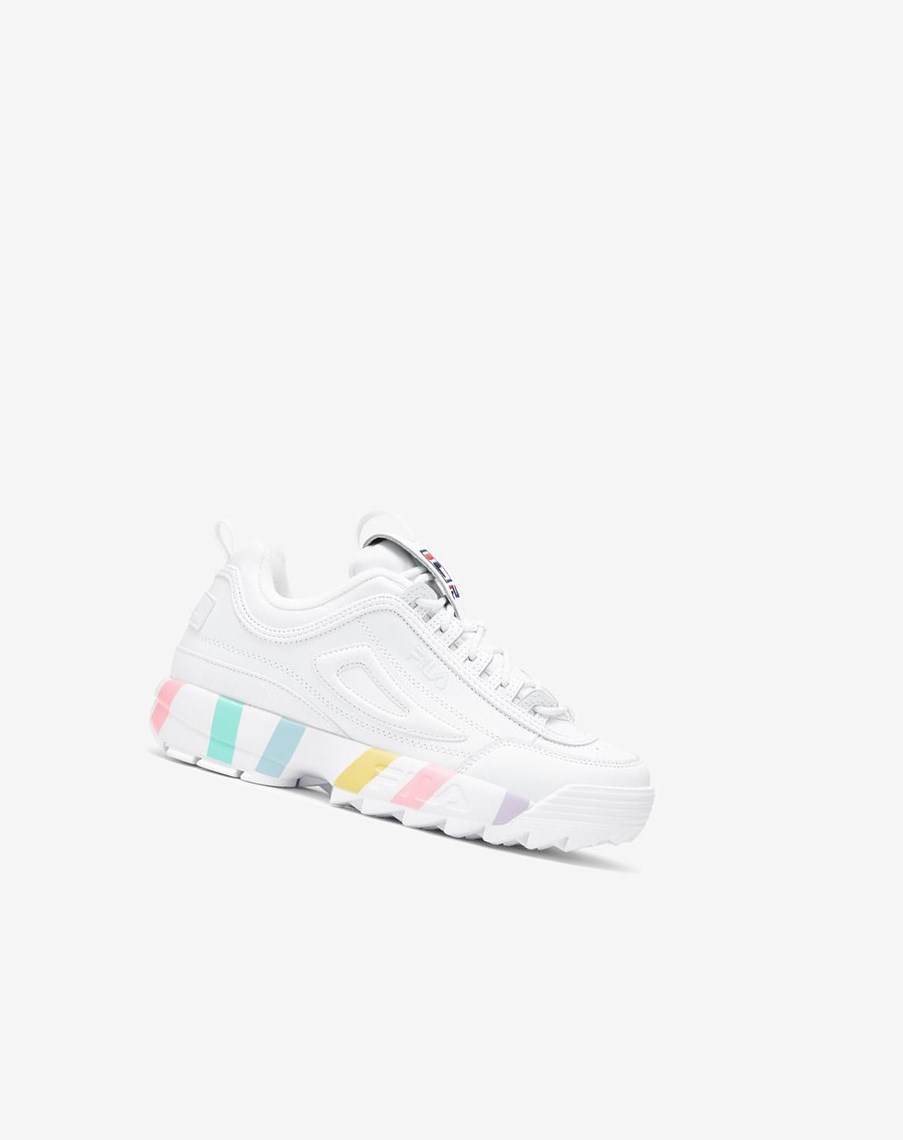 Fila Disruptor 2 Stripe Midsole Sneakers Białe Niebieskie | QTXSD-9023