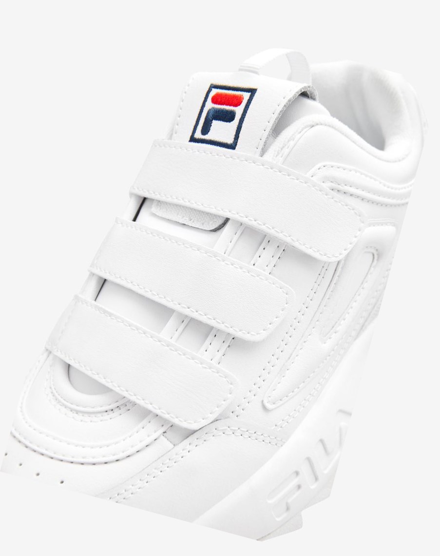 Fila Disruptor 2 Triple Paskiem Sneakers Białe Granatowe Czerwone | JADWF-3829