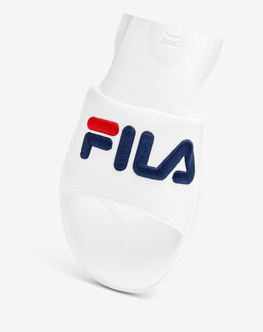 Fila Disruptor Bold Klapki Klapki Sandals Białe Granatowe Czerwone | NGIJO-7481