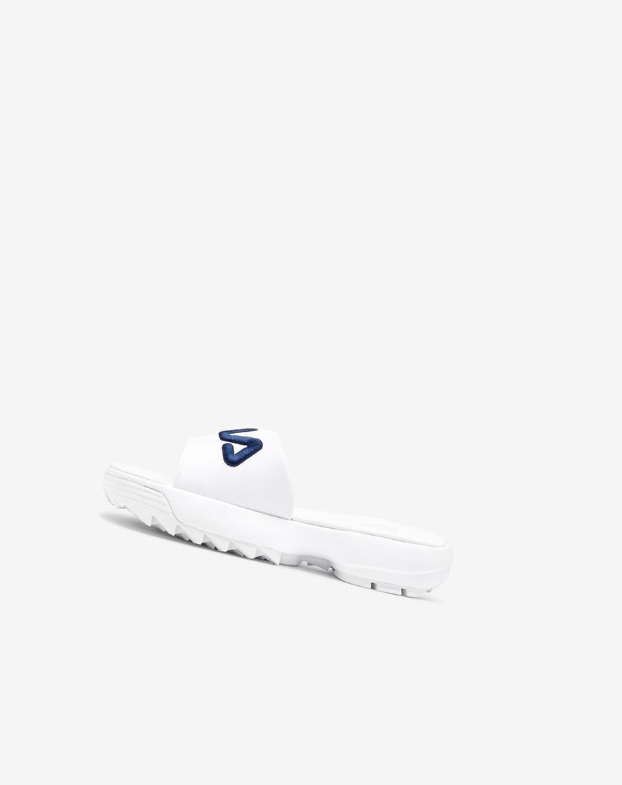 Fila Disruptor Bold Klapki Klapki Sandals Białe Granatowe Czerwone | NGIJO-7481