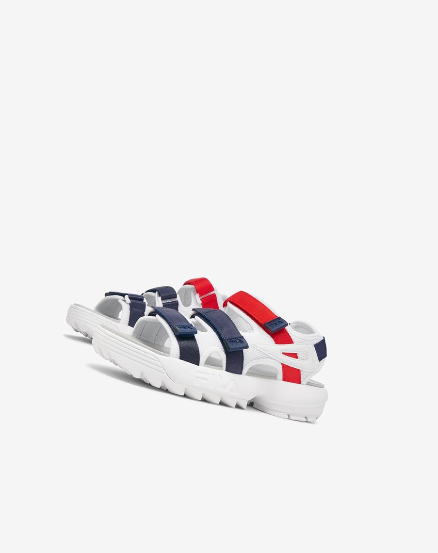 Fila Disruptor Sandal Klapki Sandals Białe Granatowe Czerwone | DKYNR-0598