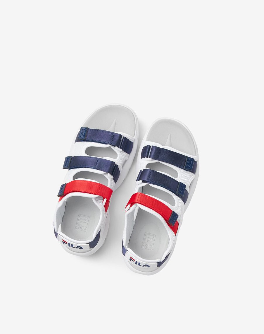 Fila Disruptor Sandal Klapki Sandals Białe Granatowe Czerwone | DKYNR-0598