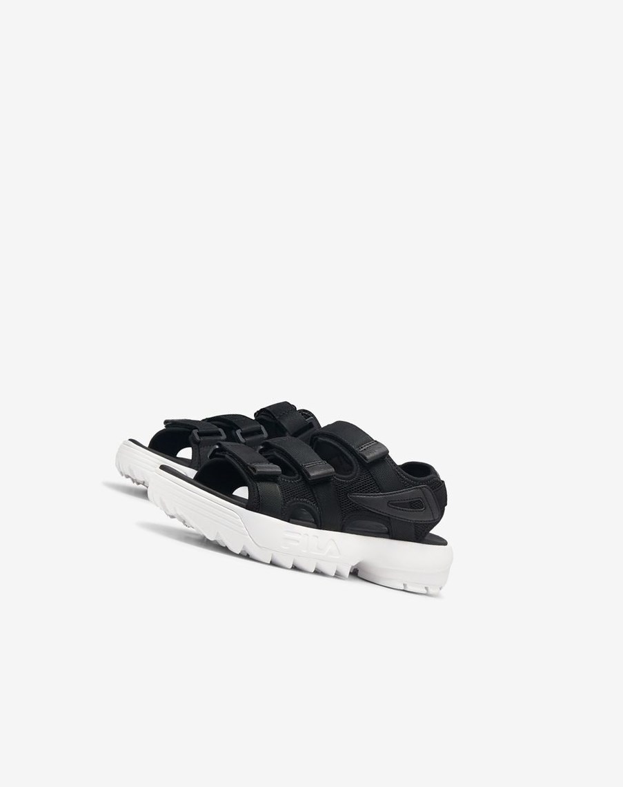 Fila Disruptor Sandal Klapki Sandals Czarne Czarne Białe | OKHQA-9264