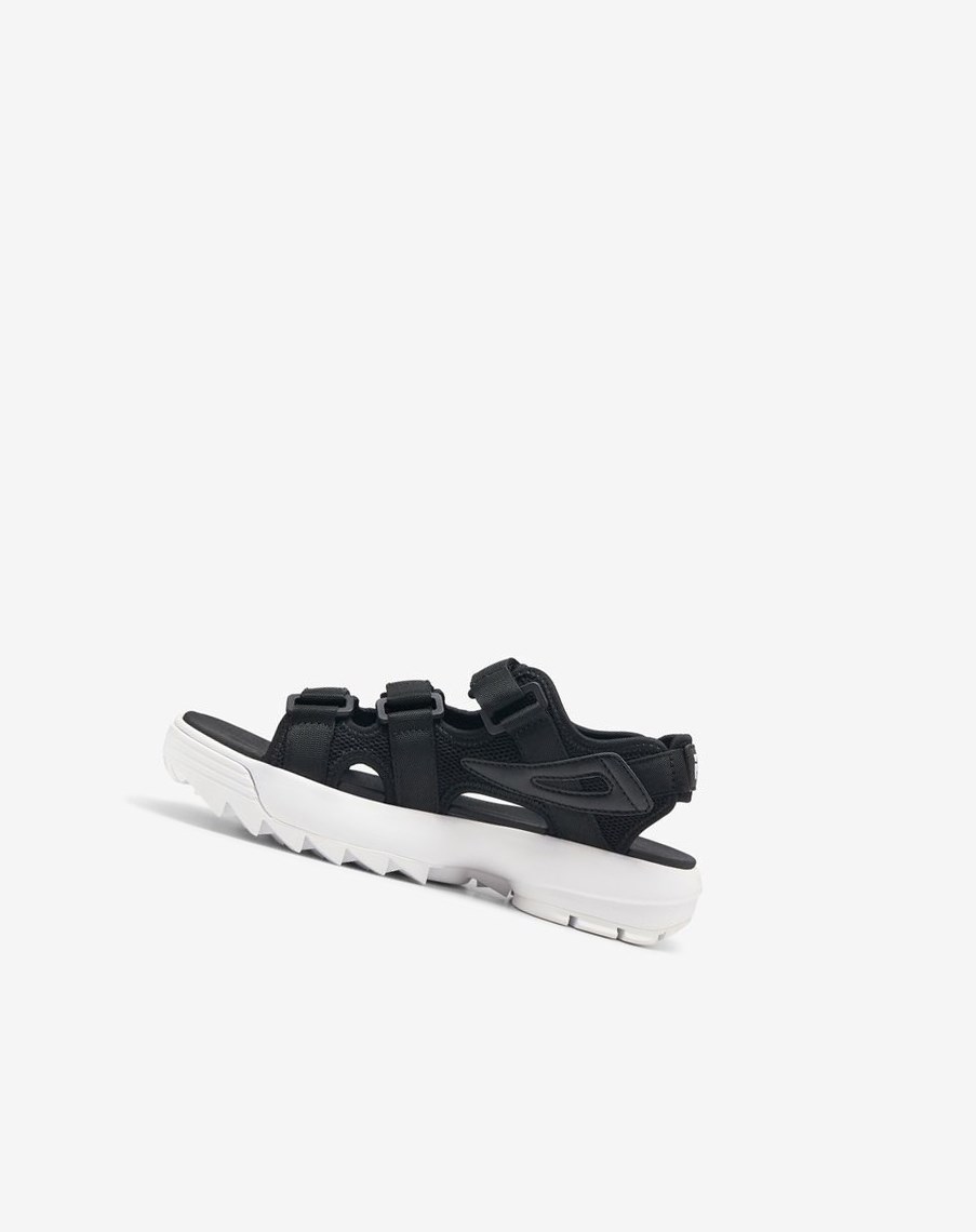 Fila Disruptor Sandal Klapki Sandals Czarne Czarne Białe | VWSBX-6528