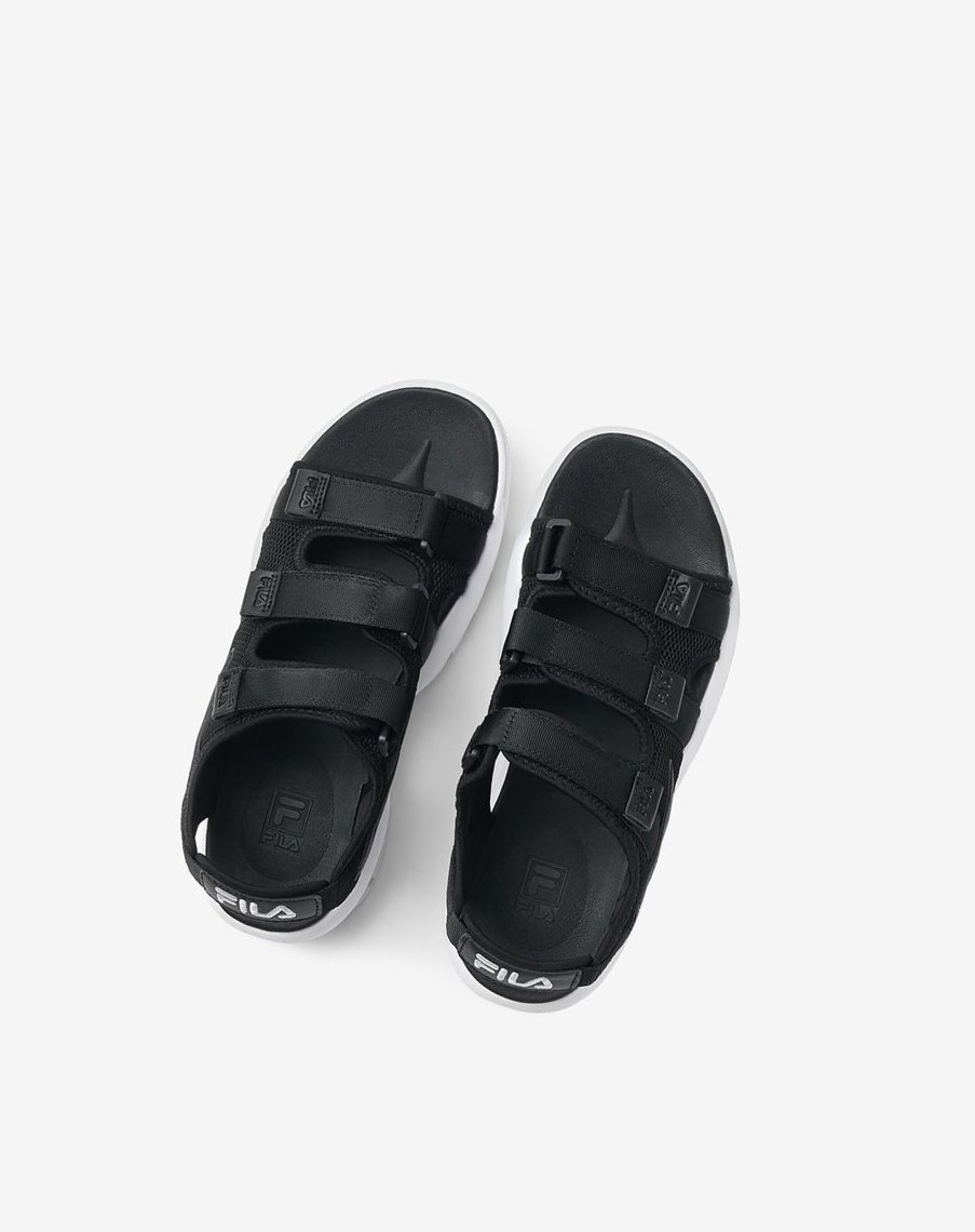 Fila Disruptor Sandal Klapki Sandals Czarne Czarne Białe | WGXDF-1549