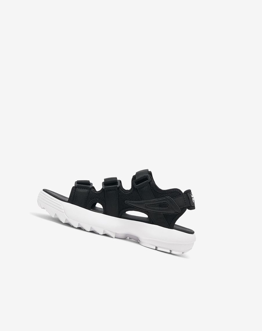 Fila Disruptor Sandal Klapki Sandals Czarne Czarne Białe | WGXDF-1549