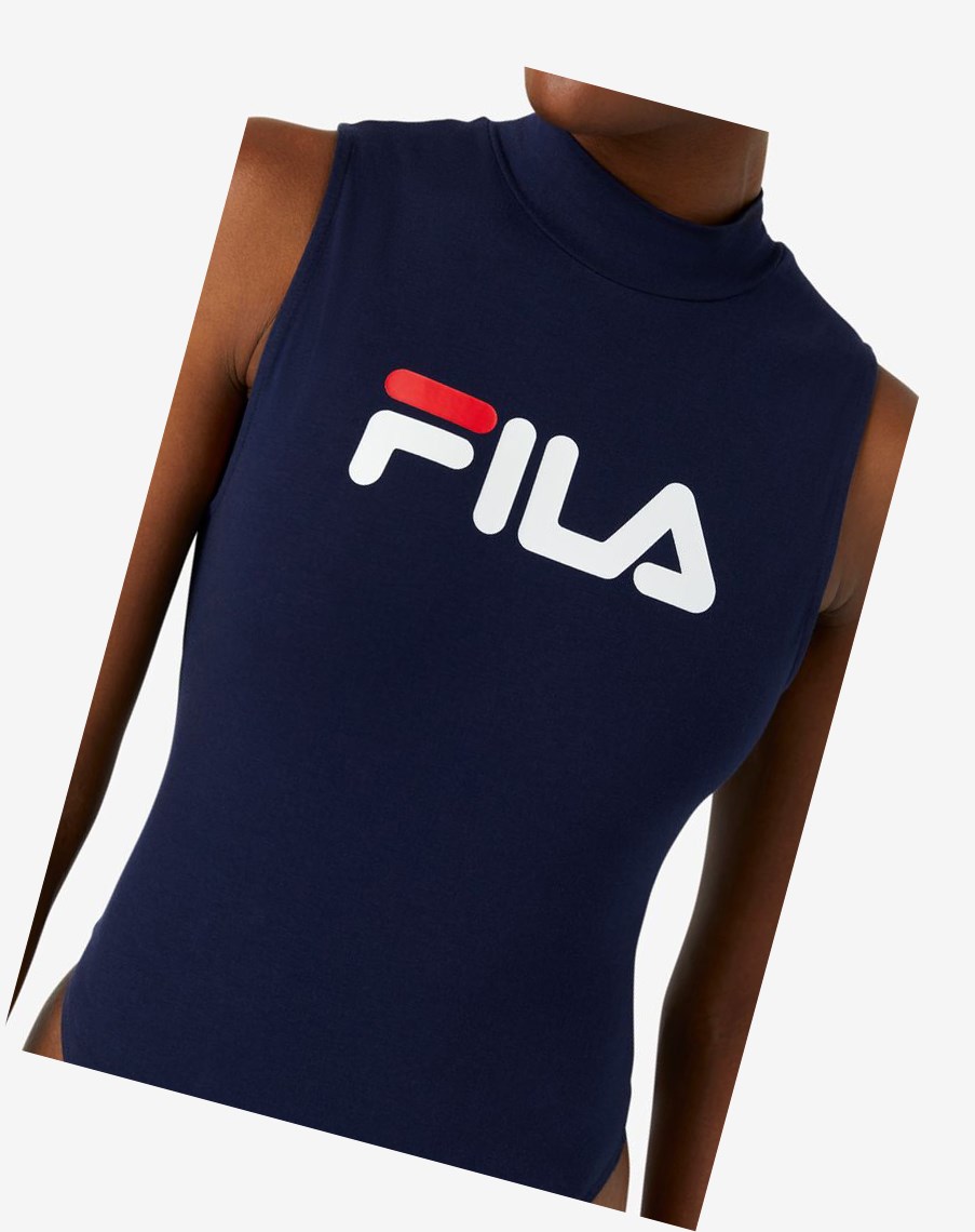 Fila Donata Bodysuit Białe Czerwone | BHTAF-6372