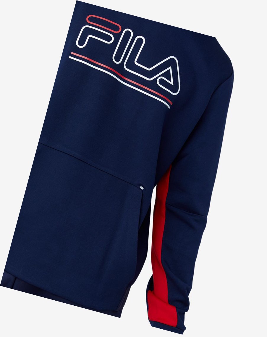 Fila Dooley Tech Crew Czerwone Białe | QBGJZ-6874