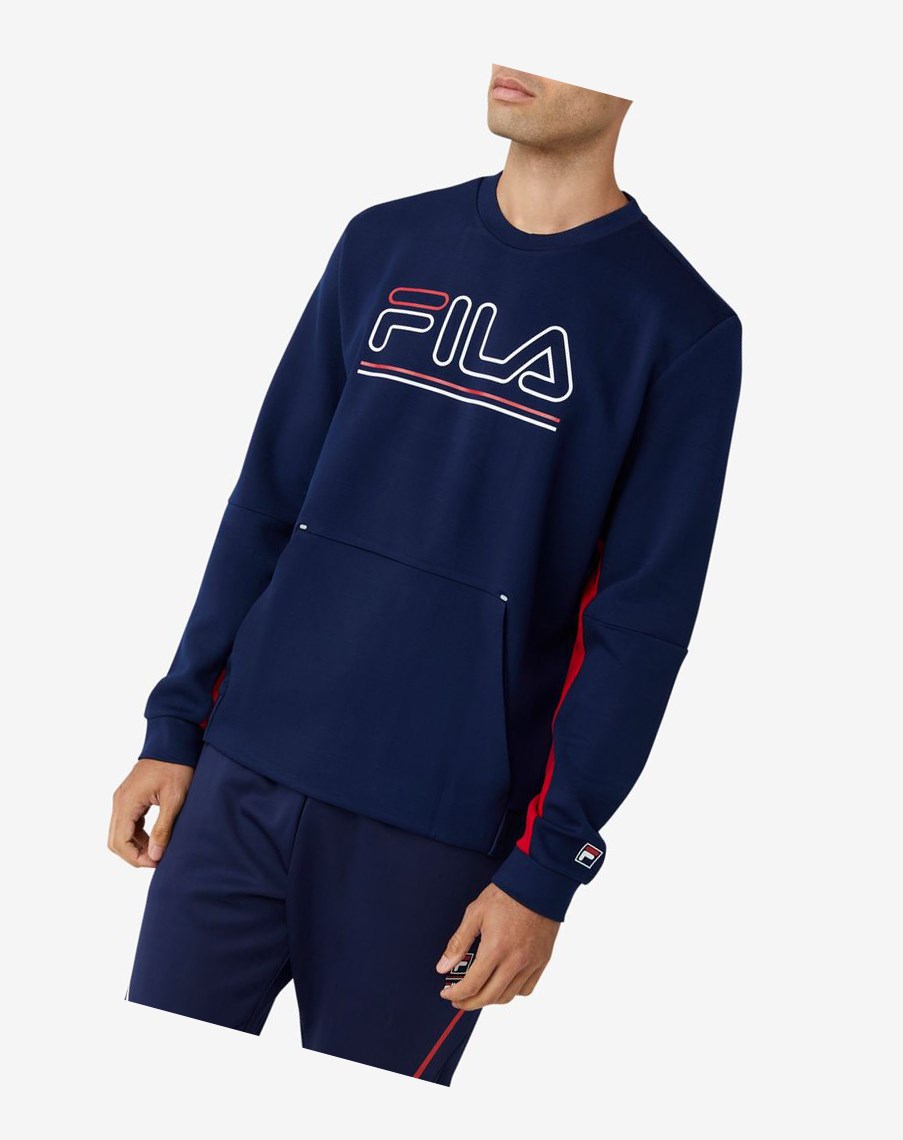 Fila Dooley Tech Crew Czerwone Białe | QBGJZ-6874