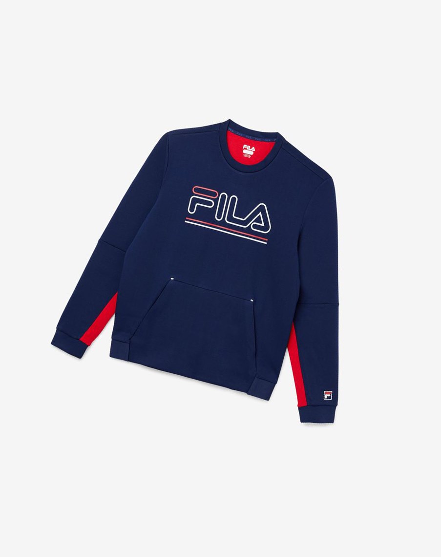 Fila Dooley Tech Crew Czerwone Białe | QBGJZ-6874