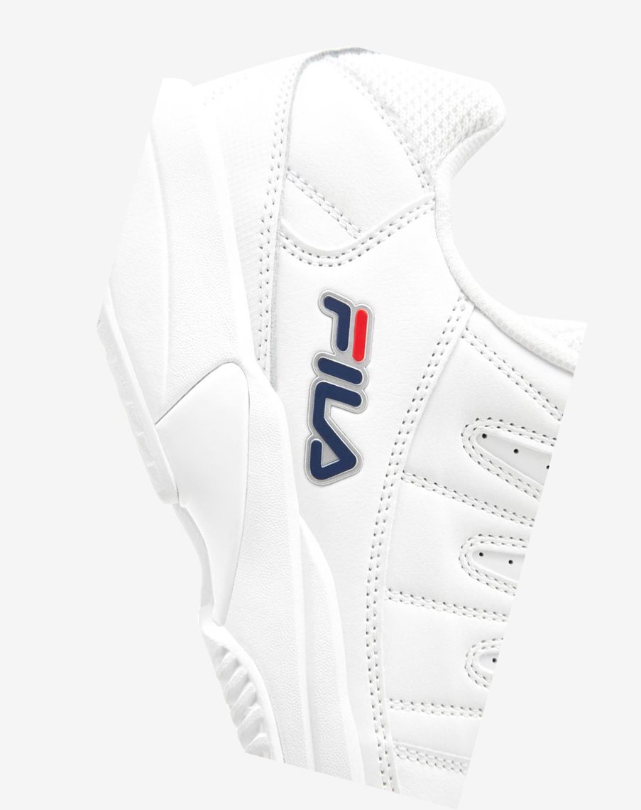 Fila Double Bounce Tenisa Shoes Białe Granatowe Czerwone | IRMLZ-5482