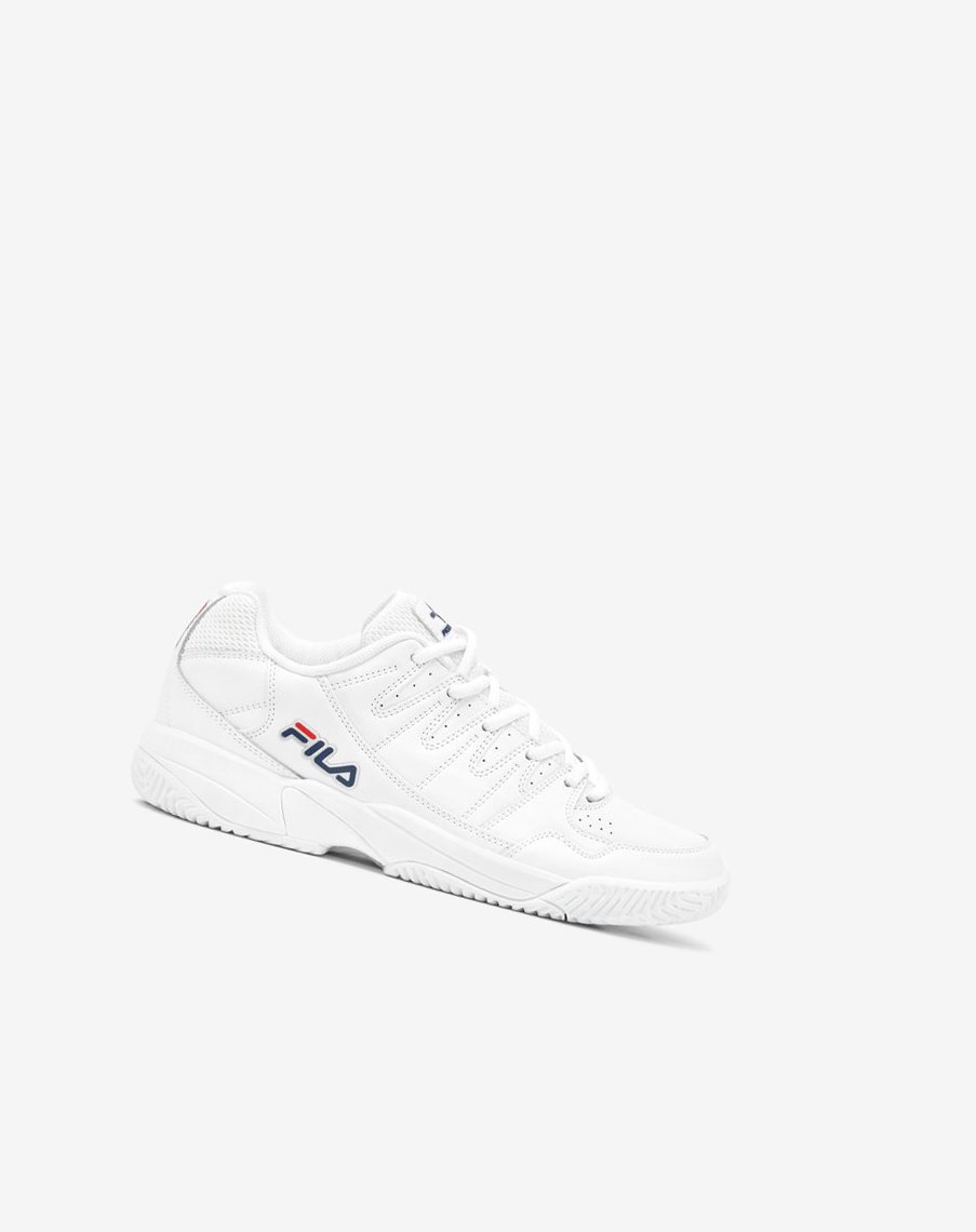 Fila Double Bounce Tenisa Shoes Białe Granatowe Czerwone | KGNQD-9167