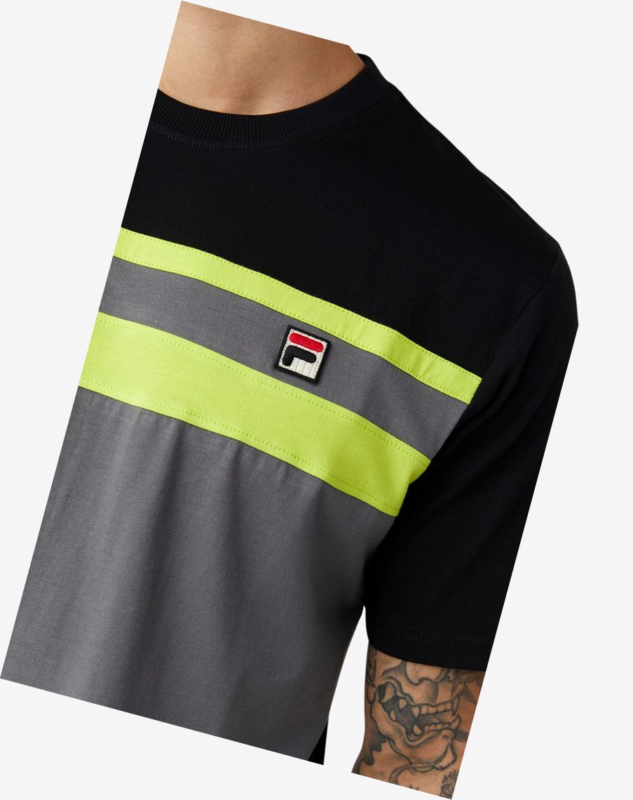 Fila Dover Tee Czarne | EDCQP-6827