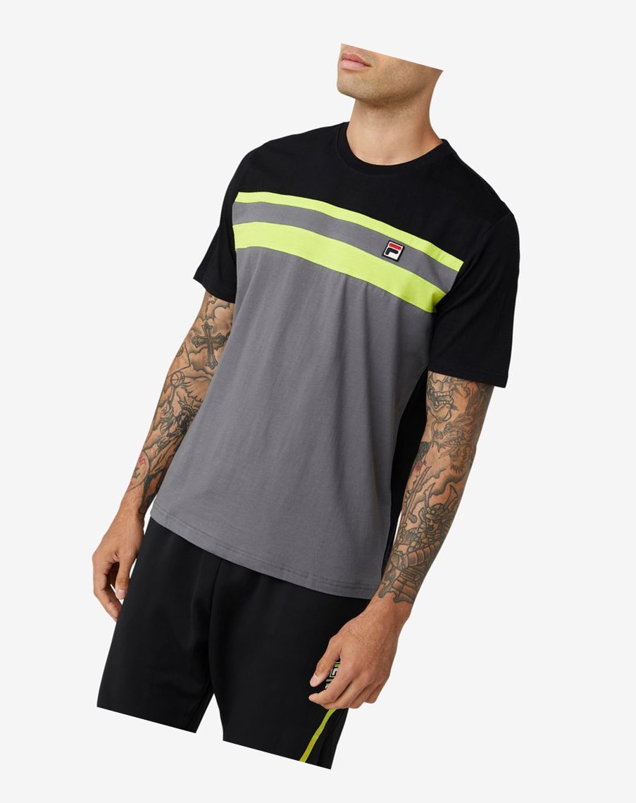 Fila Dover Tee Czarne | EDCQP-6827