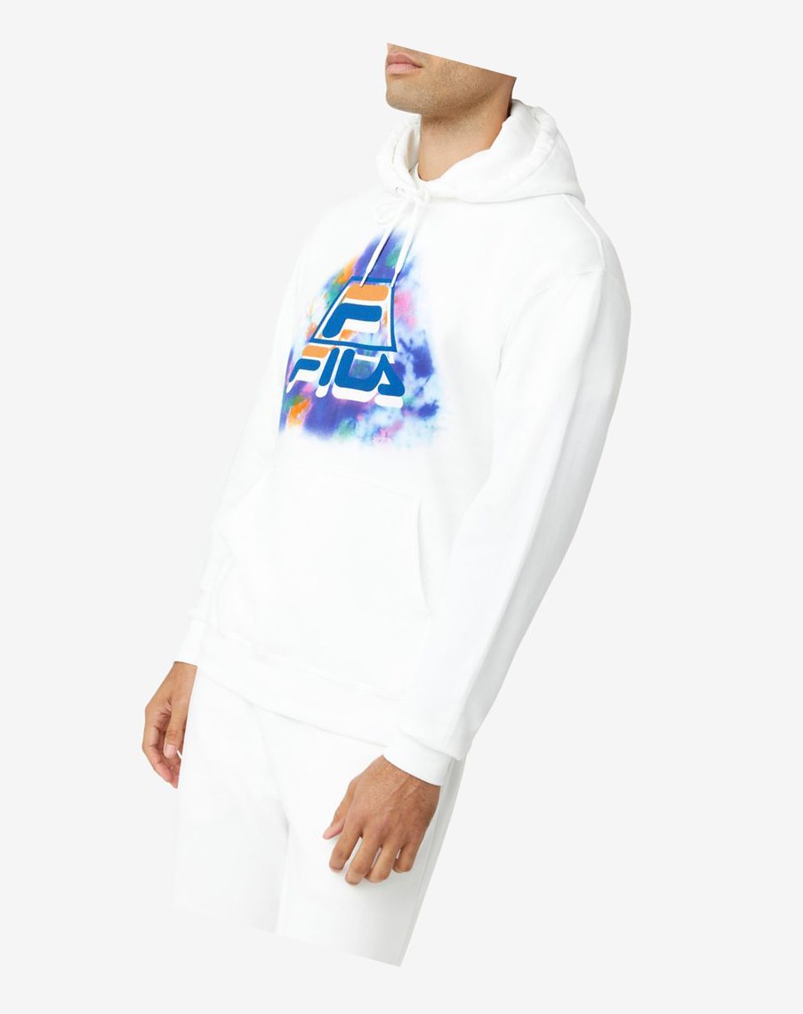 Fila Dracen Tie Dye Hoodie Białe | UGYPQ-3908