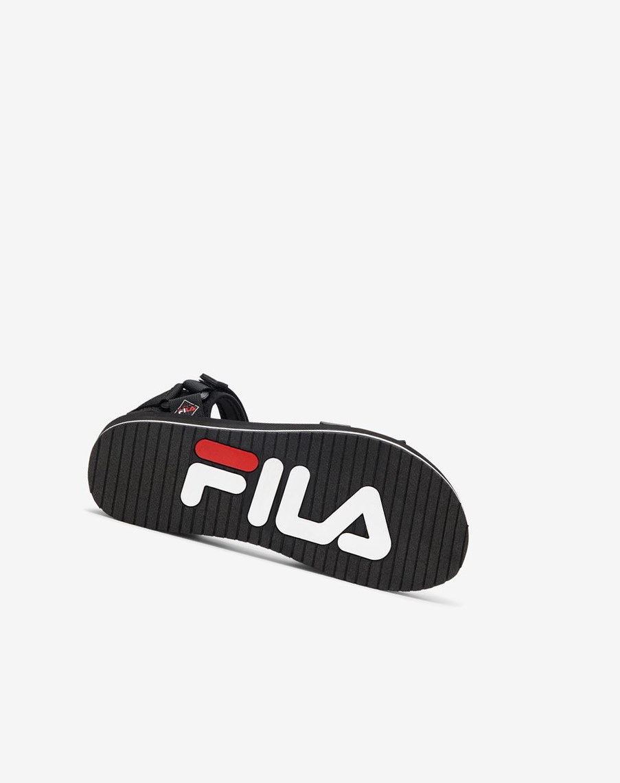 Fila Drifter Dns '90s Klapki Sandals Czarne Białe Czerwone | WLYQD-9538