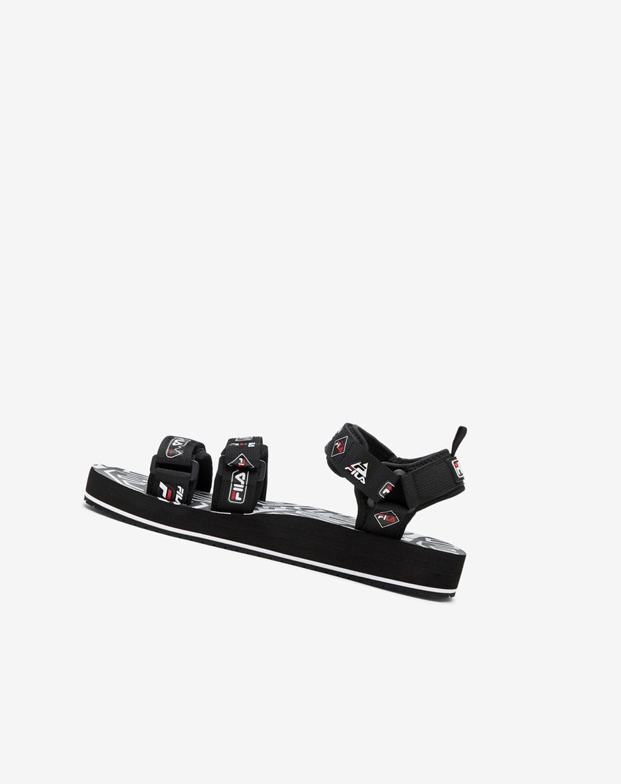 Fila Drifter Dns '90s Klapki Sandals Czarne Białe Czerwone | WYIVP-7238